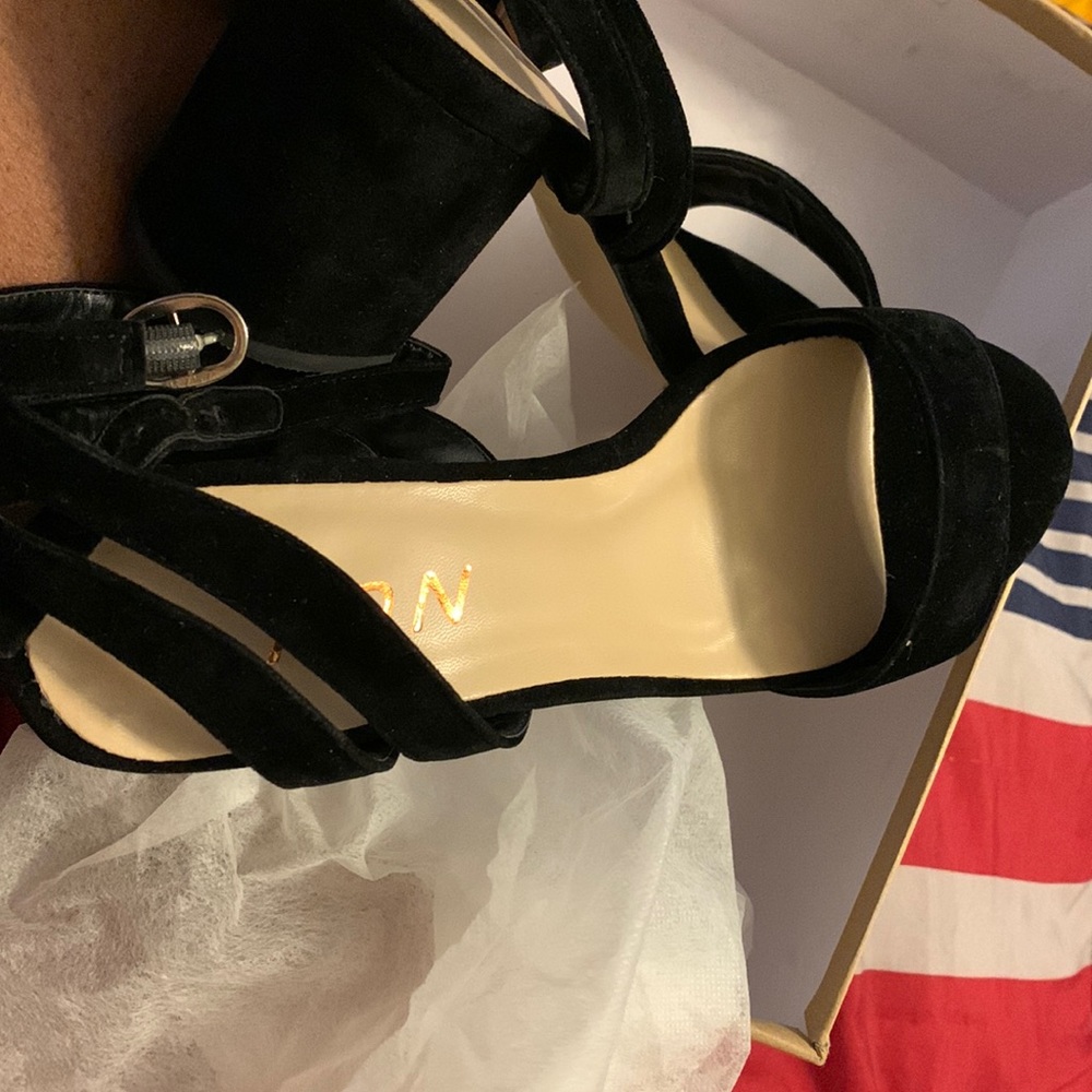 Black heels size 11 designer is YDN - only worn once